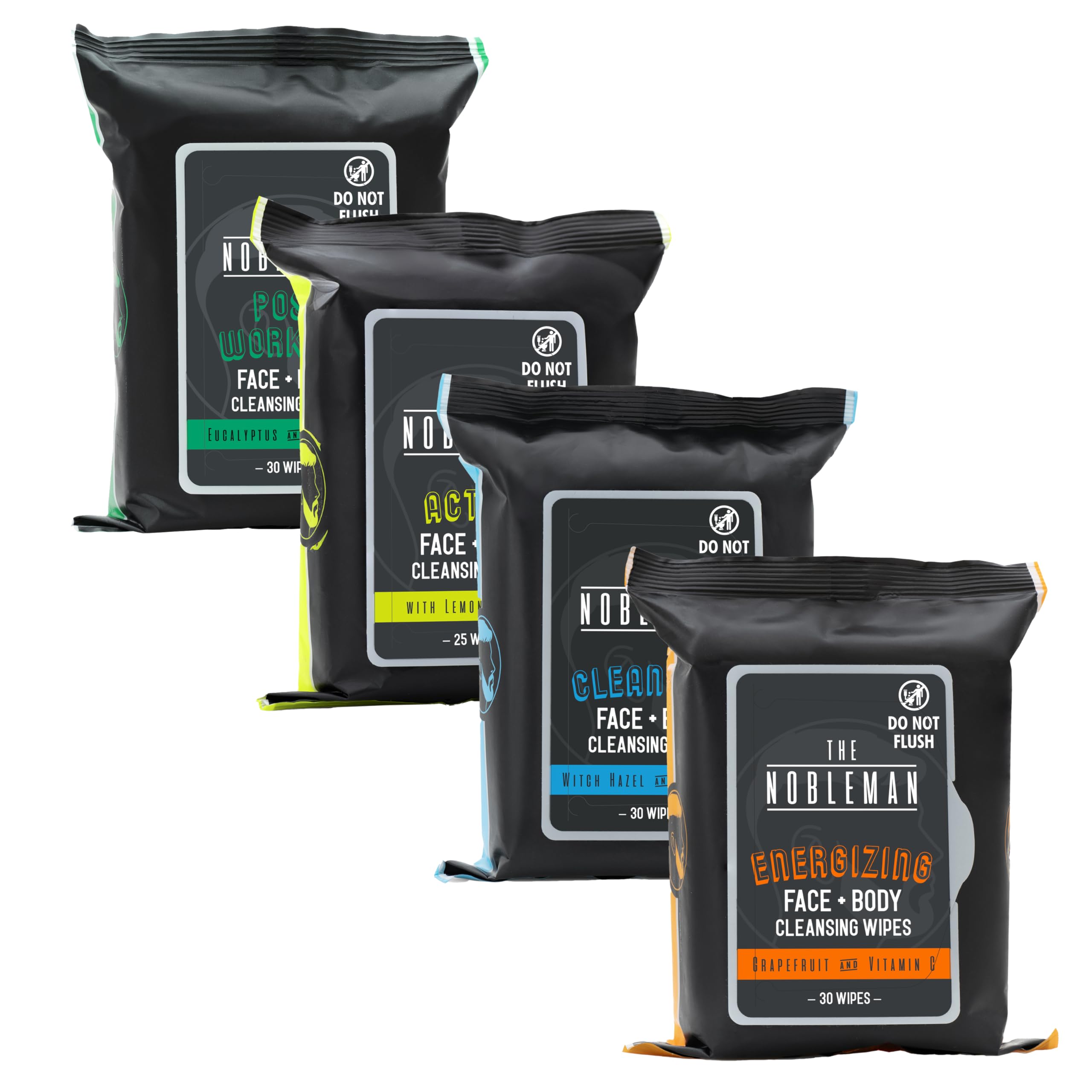 The Nobleman lingettes post-entraînement avec eucalyptus citron et sauge, fraîcheur vivifiante
