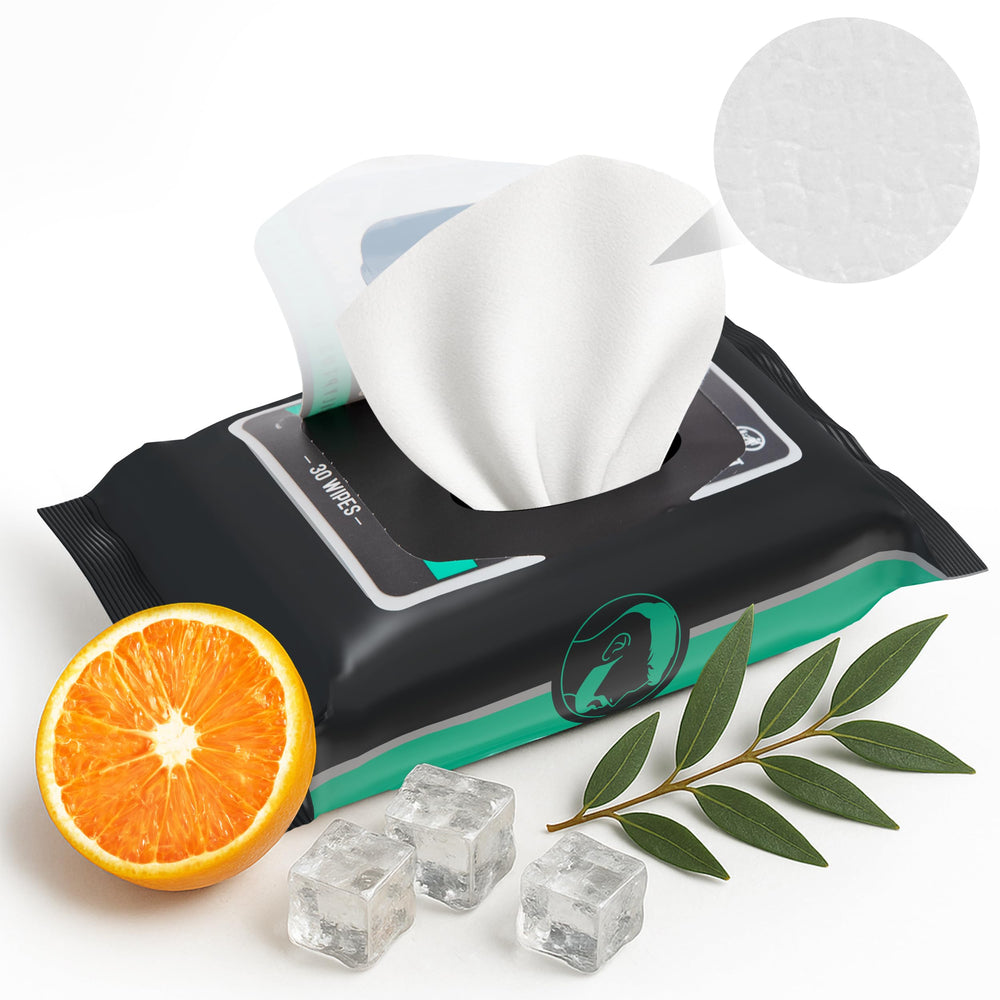 The Nobleman wipes face application for a gentle cleanse