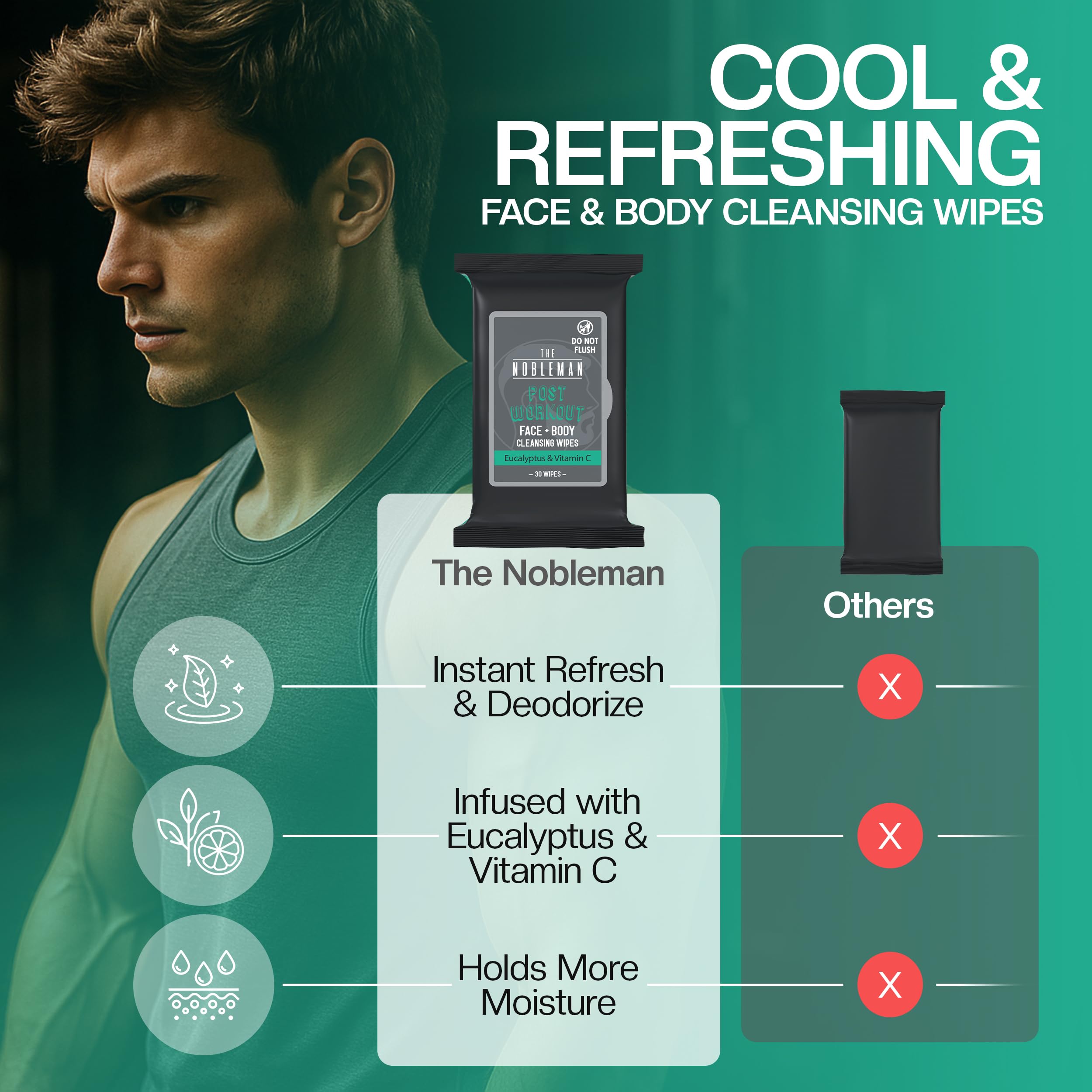The Nobleman wipes multipack pouch for ongoing freshness