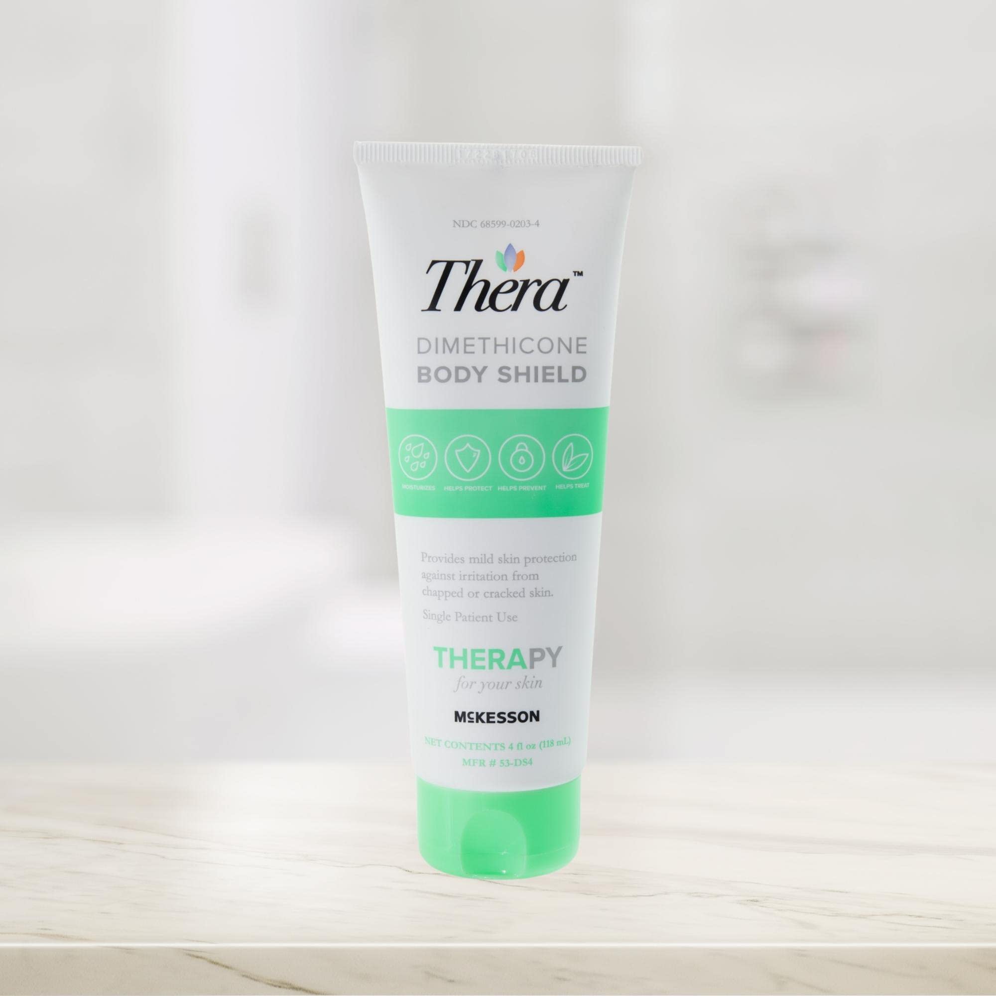 Utilisation quotidienne en cas d'incontinence avec Thera, érythème et irritations possibles.