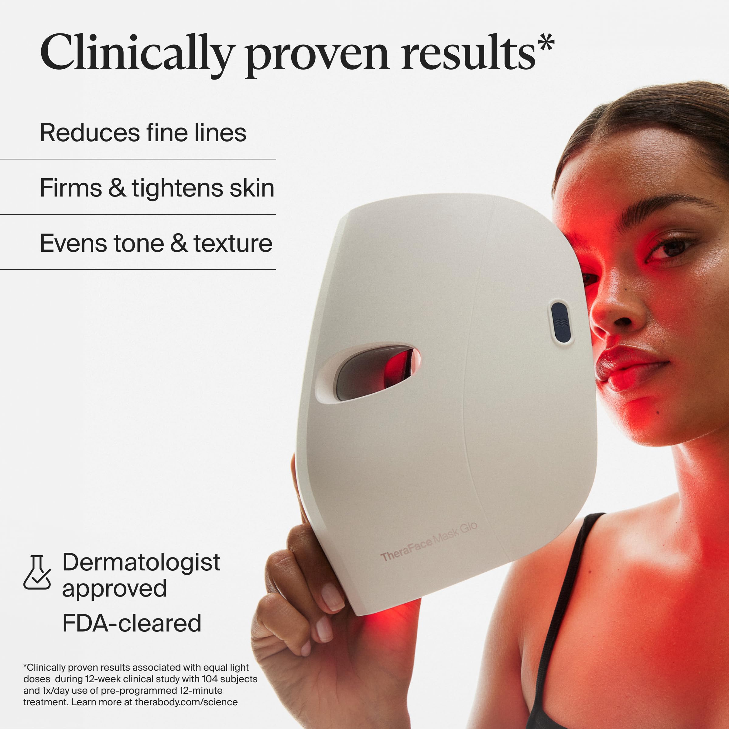 TheraFace Glo : LED bleu sur le visage pour cibler les zones sujettes à l'acné
