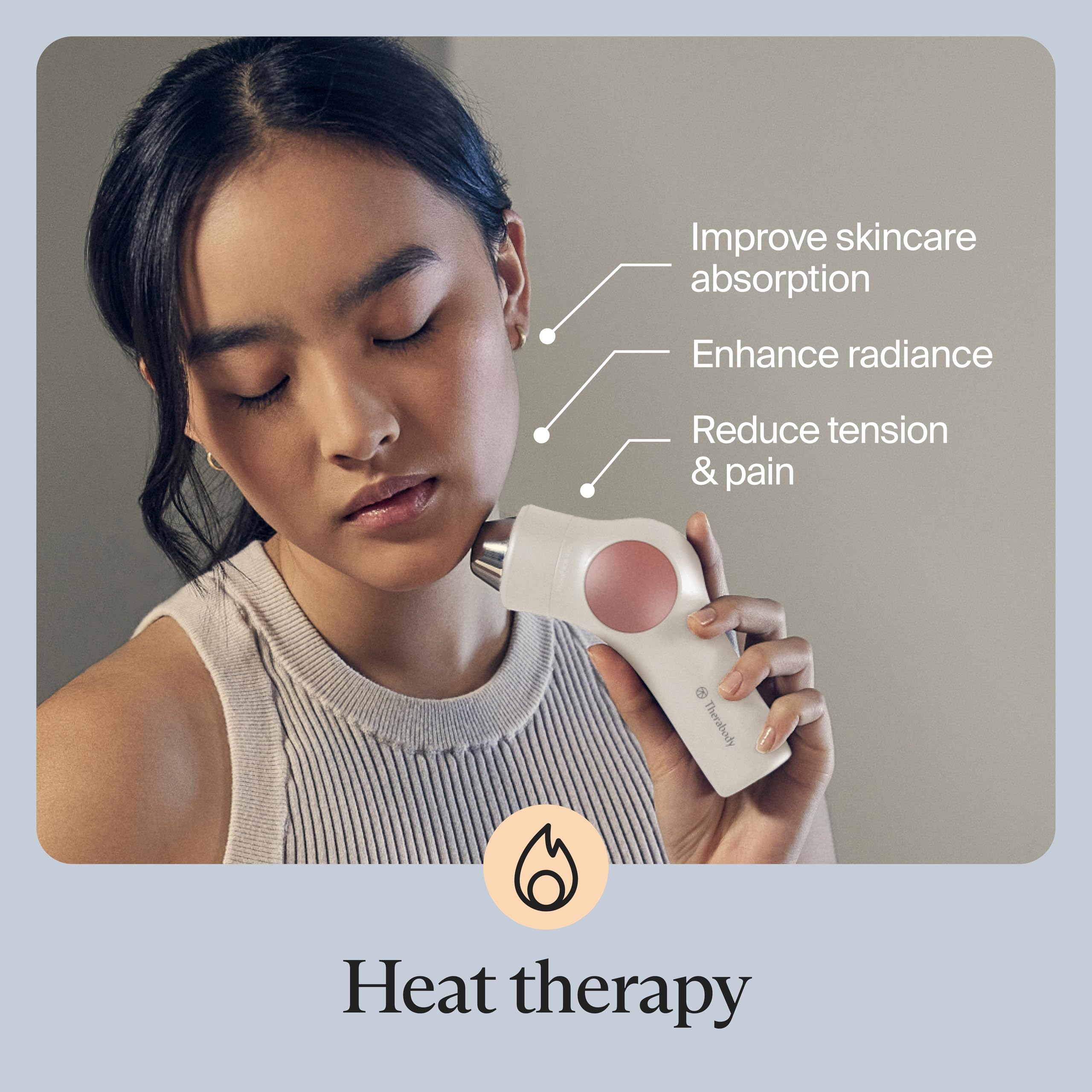 TheraFace PRO : anneau froid-visage pour rafraîchissement ciblé et réduction du gonflement.