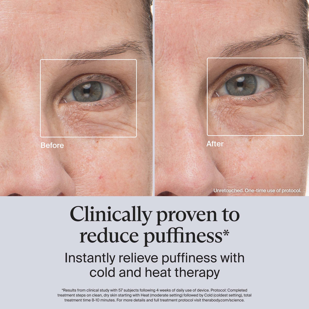 TheraFace utilisation portable: soin rapide en déplacement autour du visage.