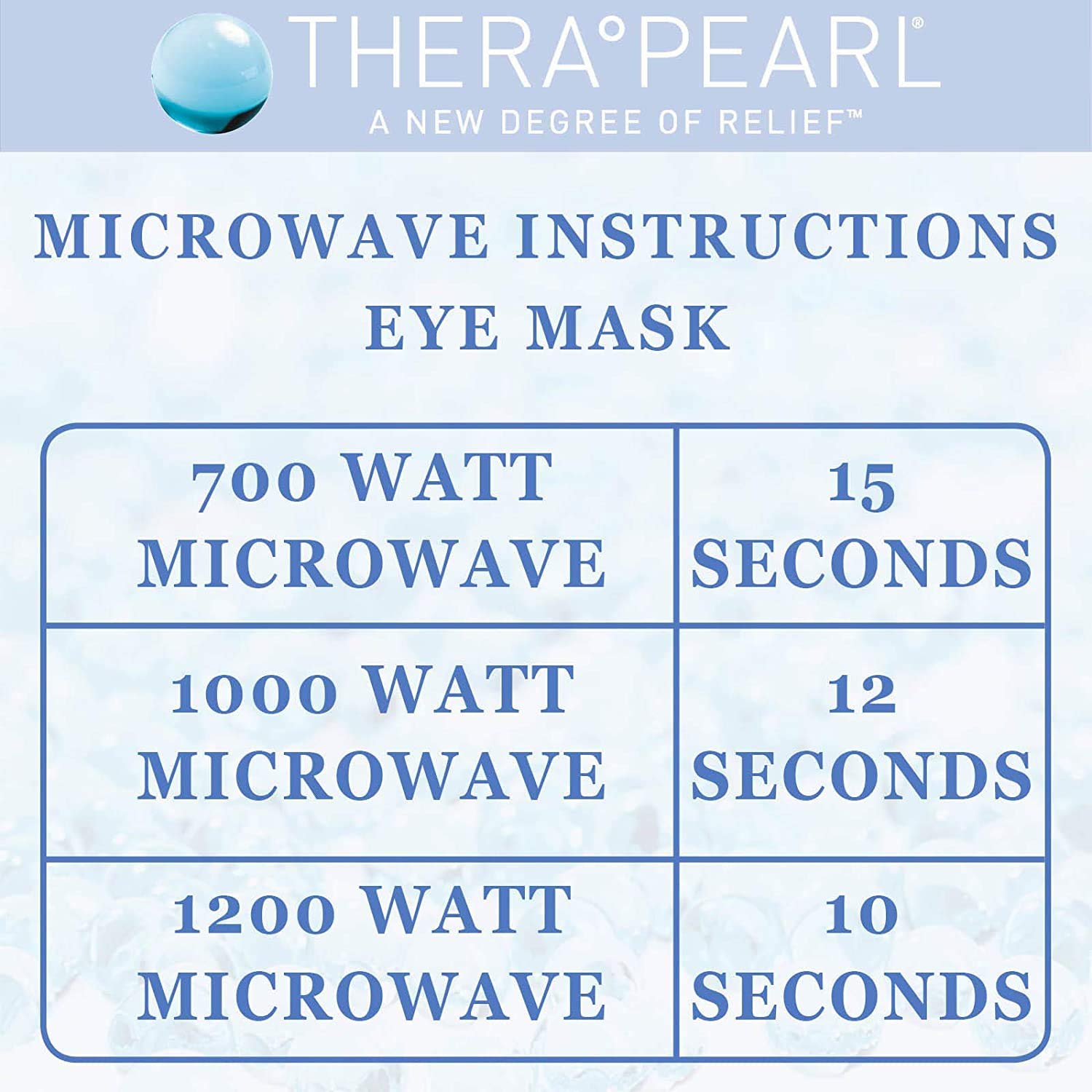 TheraPearl masque-yeux-usage-chaud-froid : utilisation chaude ou froide pour confort.