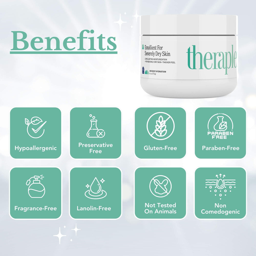Theraplex Crème émolliente – zones sèches du corps hydratées.
