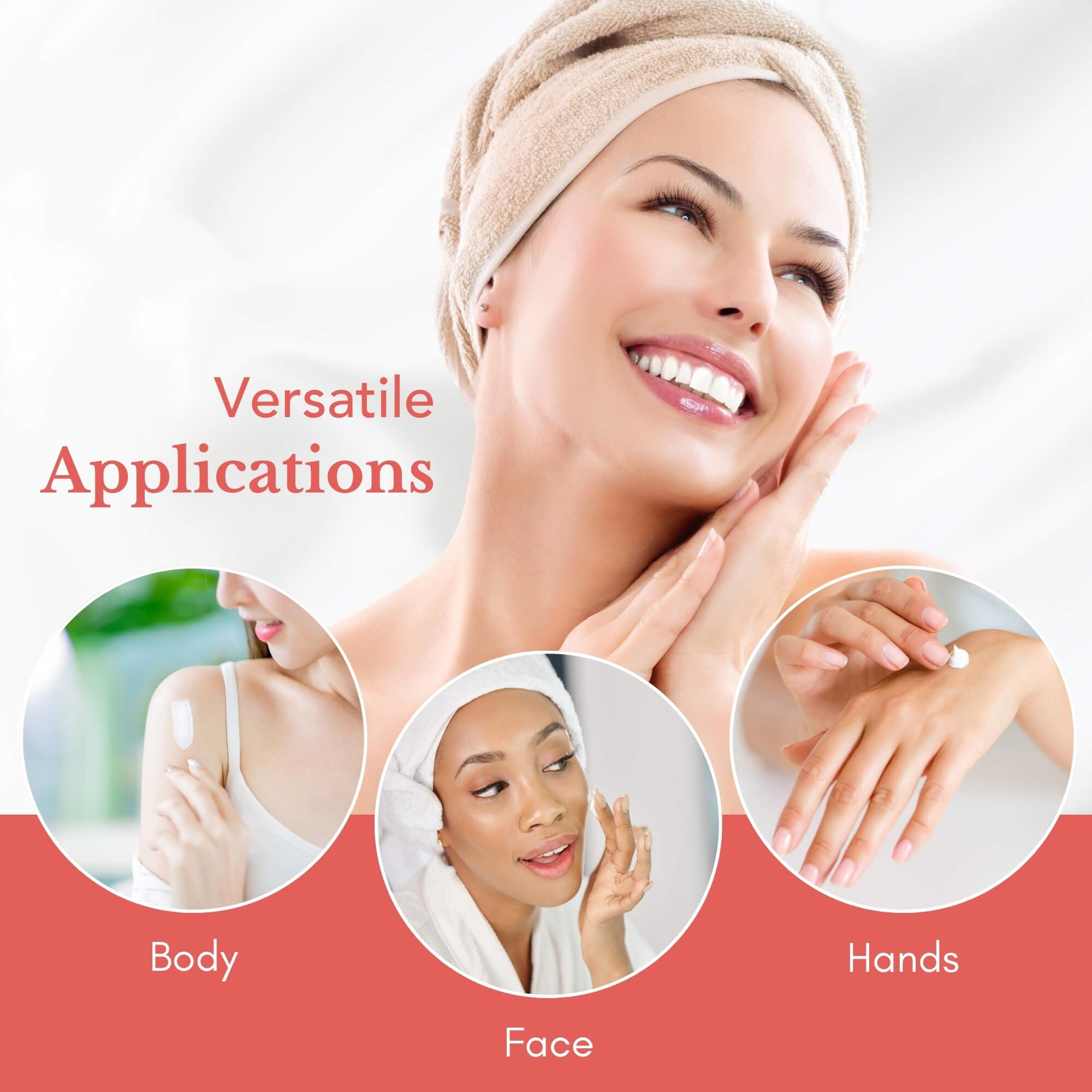 Theraplex Hydrolotion : mains et corps hydratés après application.