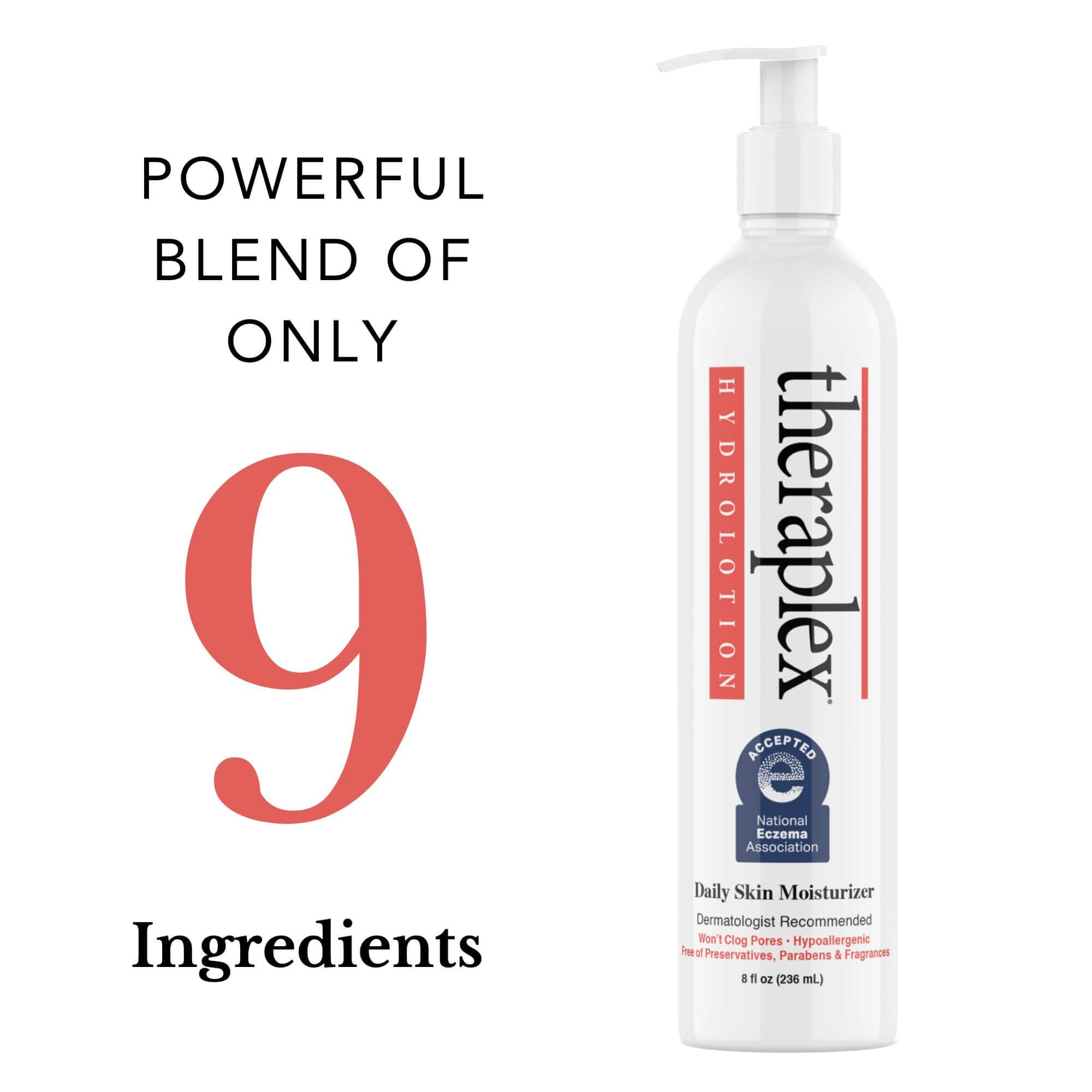Theraplex Hydrolotion : soin quotidien visage et corps.