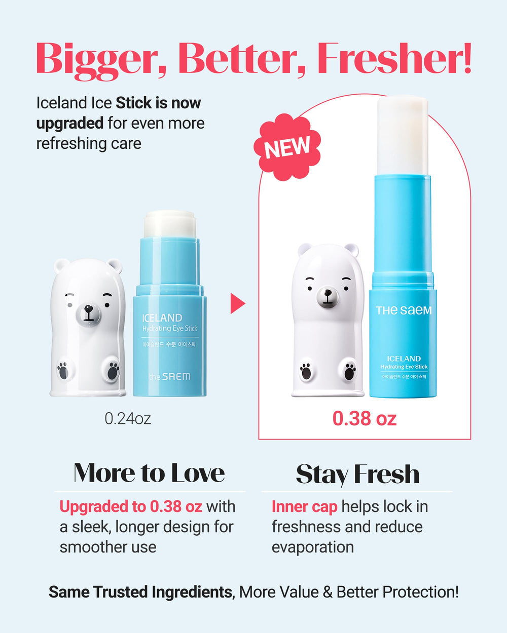 THESAEM baton yeux glacier format longue duree: hydratation durable.