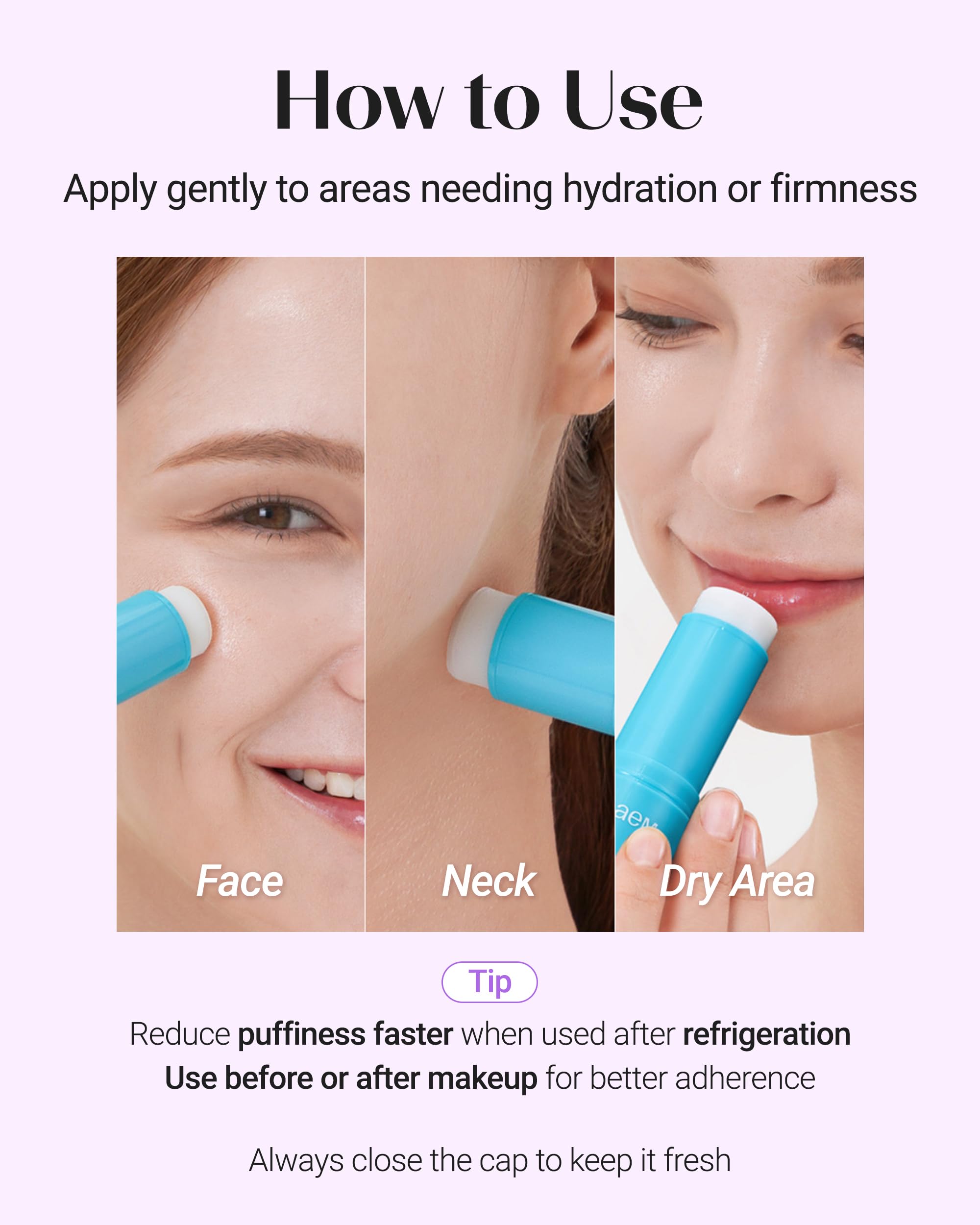 THESAEM batonnet yeux: application par rouleau pratique, idéale sur le maquillage.