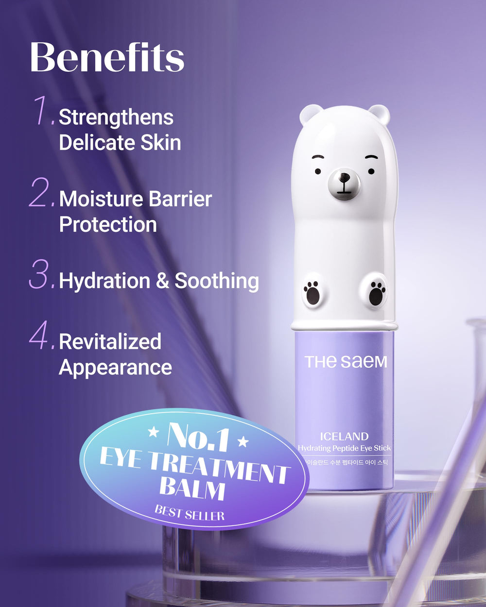 THESAEM batonnet yeux: extrait mousse pour nourrir et revitaliser sans effet collant.