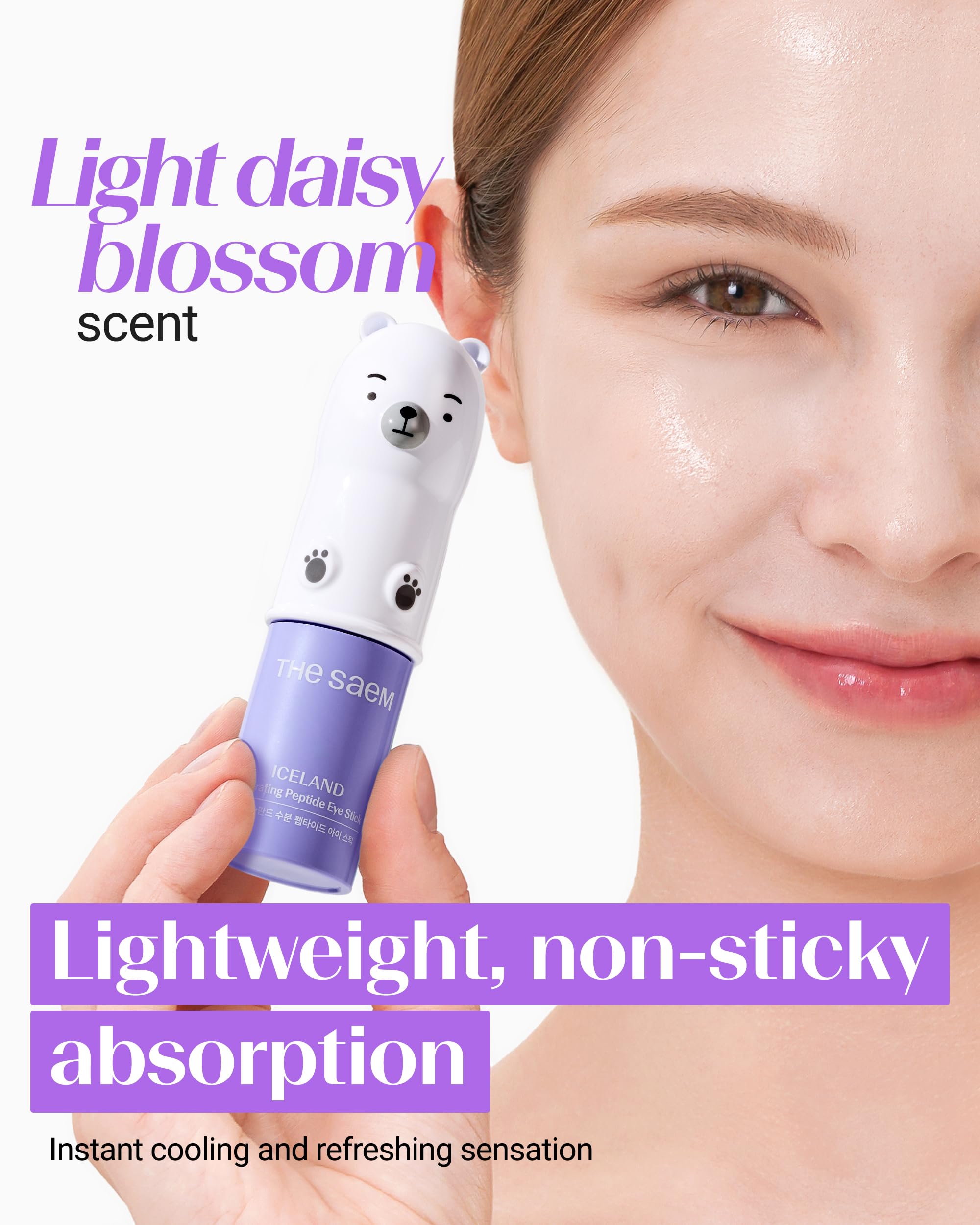 THESAEM batonnet yeux: texture légère et frais lors de l’application quotidienne.
