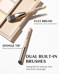 Close-up of THESAEM Cover Perfection Concealer Palette texture and matte finish.
