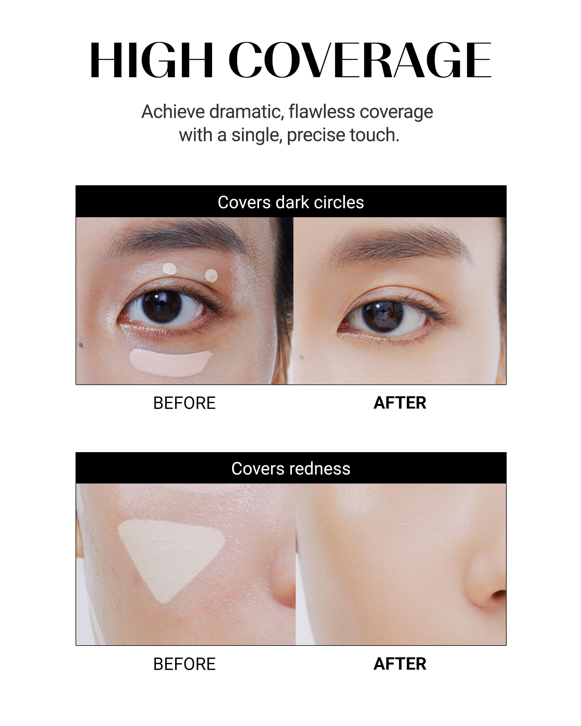 Ciblage des ridules et des cernes avec THESAEM Cover Perfection Tip Concealer.