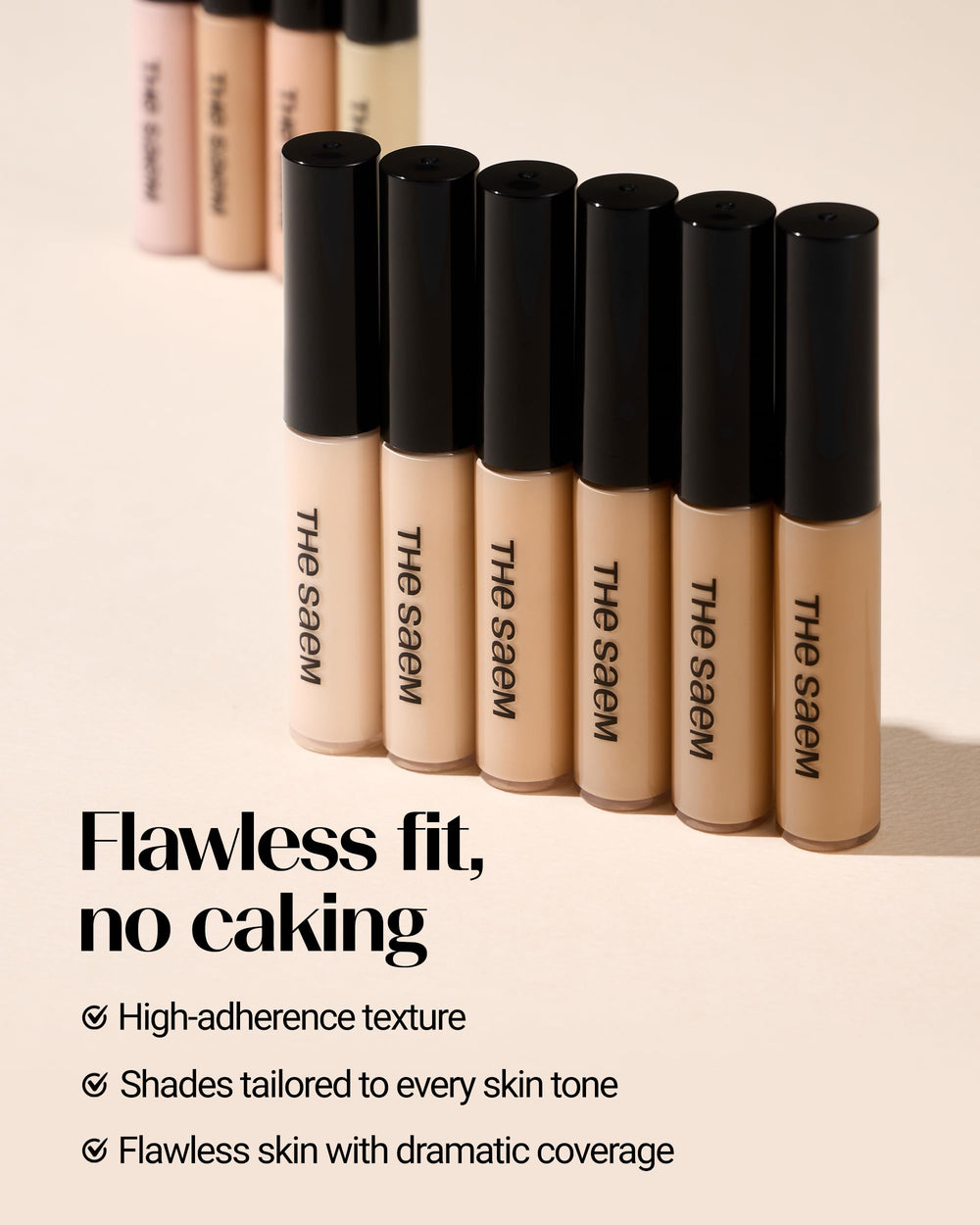 Couverture longue durée du THESAEM Cover Perfection Tip Concealer sur les zones clés.