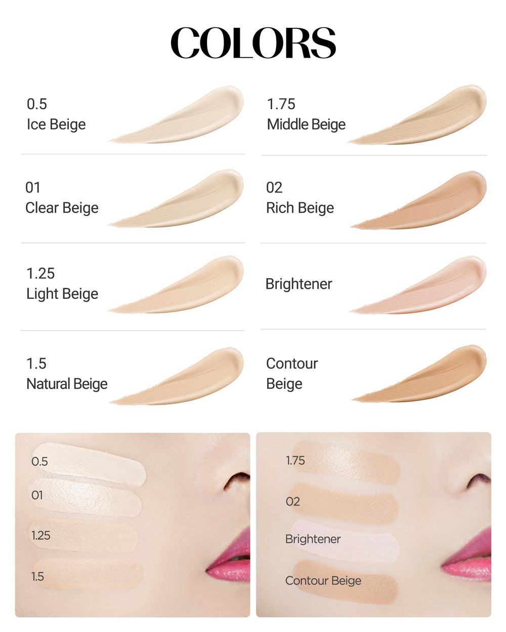 Teinte claire 19-20 du THESAEM adapté à la peau claire.
