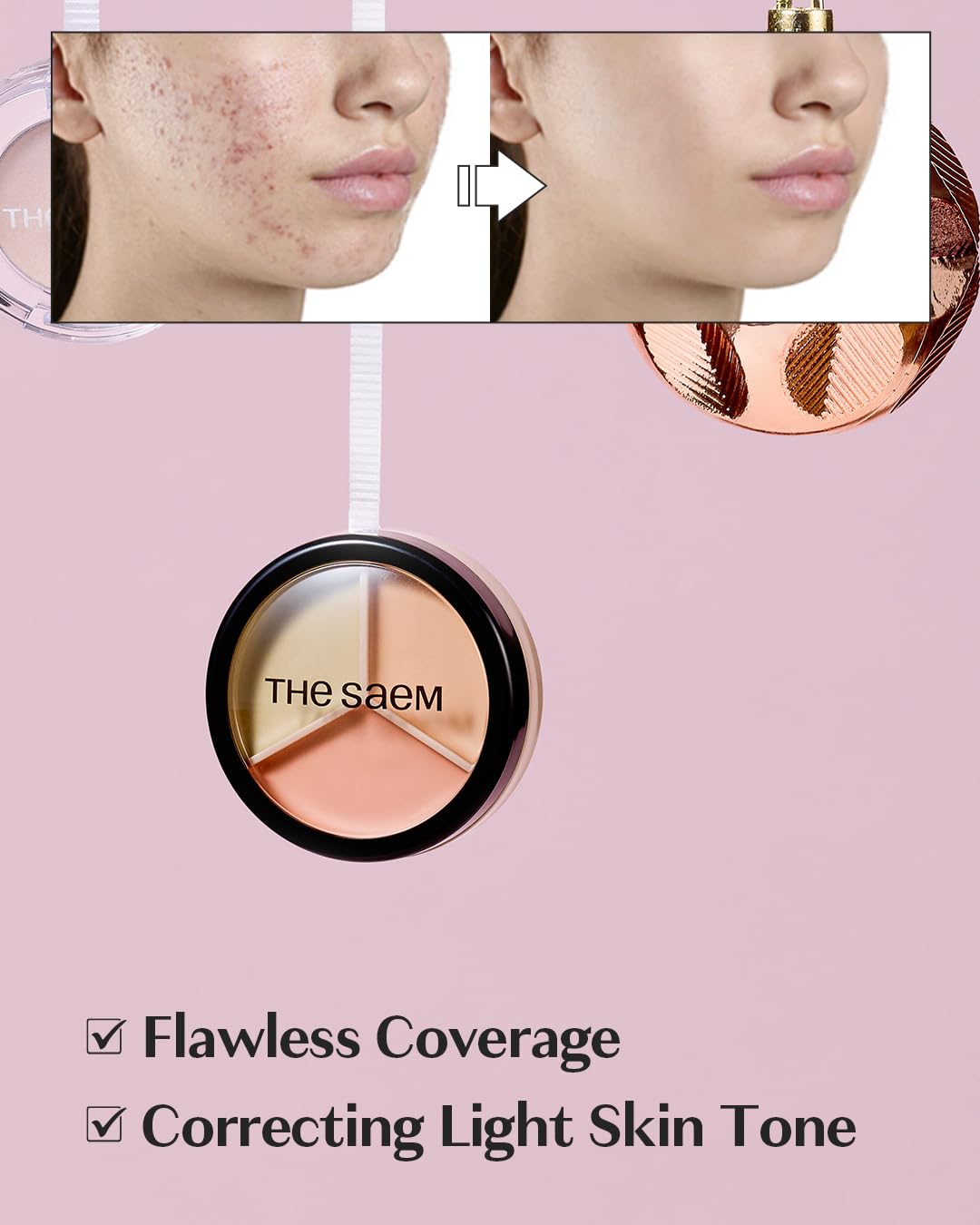 THESAEM Cover Perfection : teintes lumière neutralisant rougeurs pour un teint uniforme