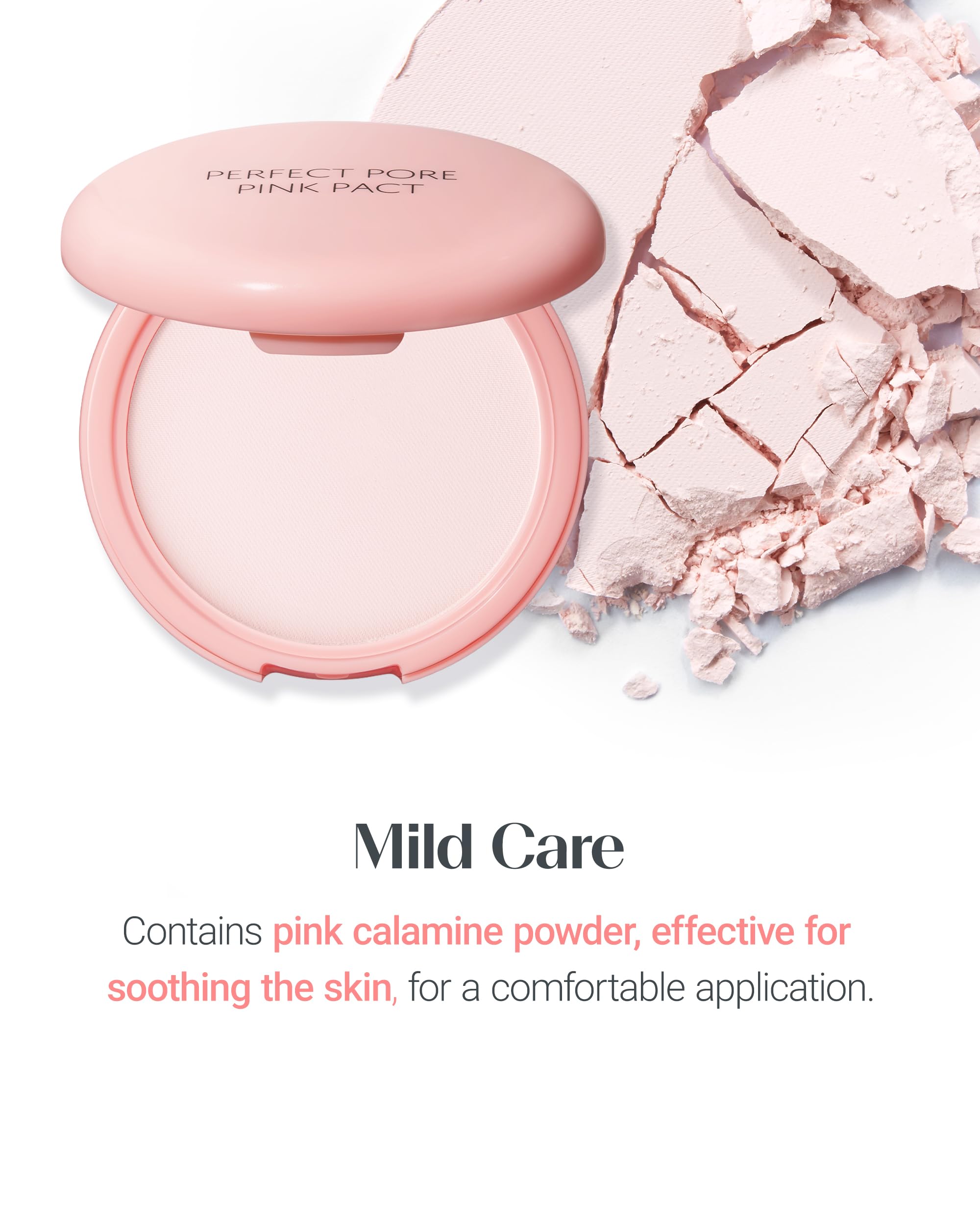 THESAEM Saemmul Perfect Pore Pink Pact, application légère pour peau lisse.