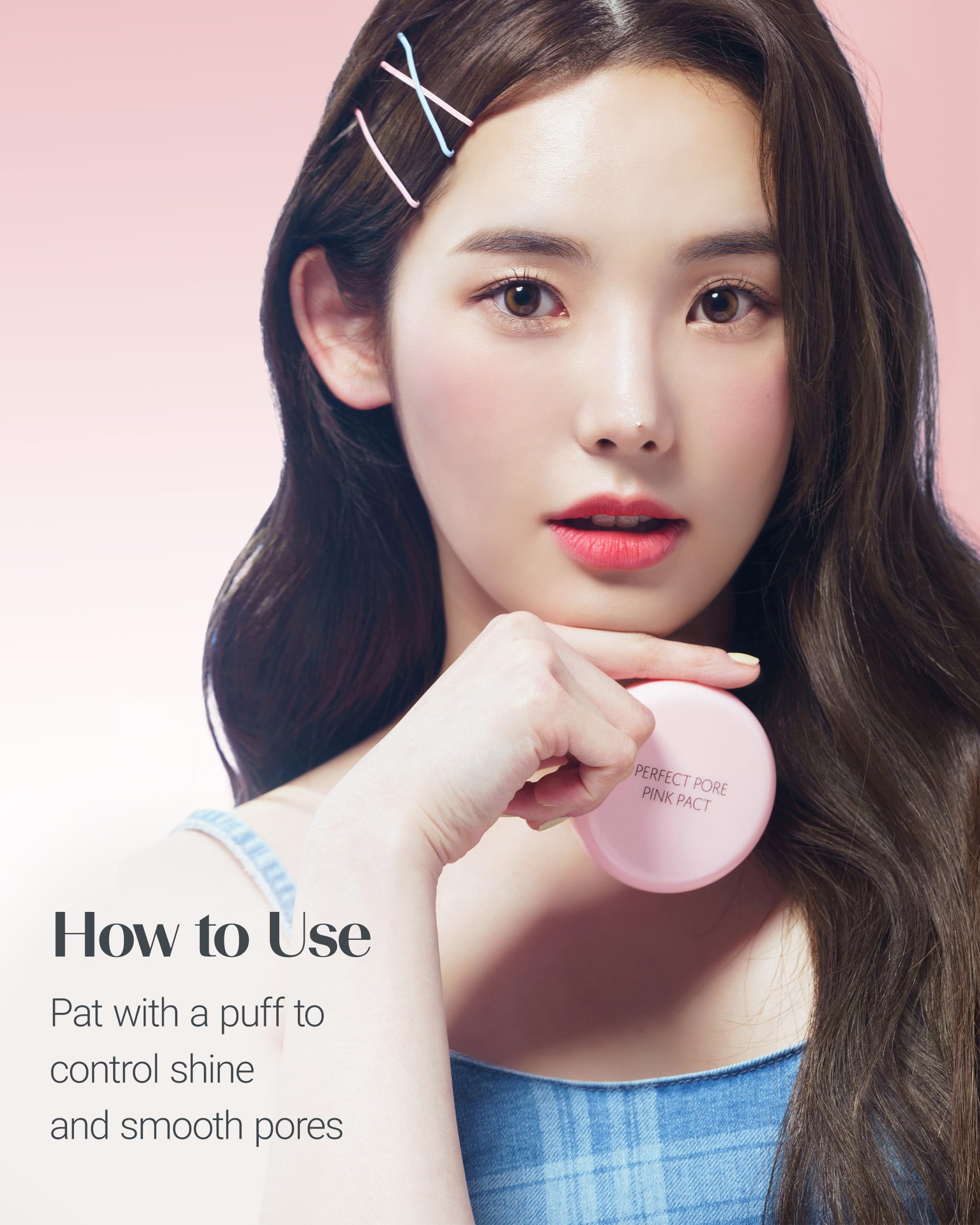 THESAEM Saemmul Perfect Pore Pink Pact, soin quotidien pour peau sensible et confort.