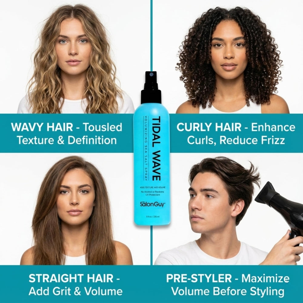 THESALONGUY Tidal Wave rafraichissant-cheveux-deuxieme-jour ravive la texture.