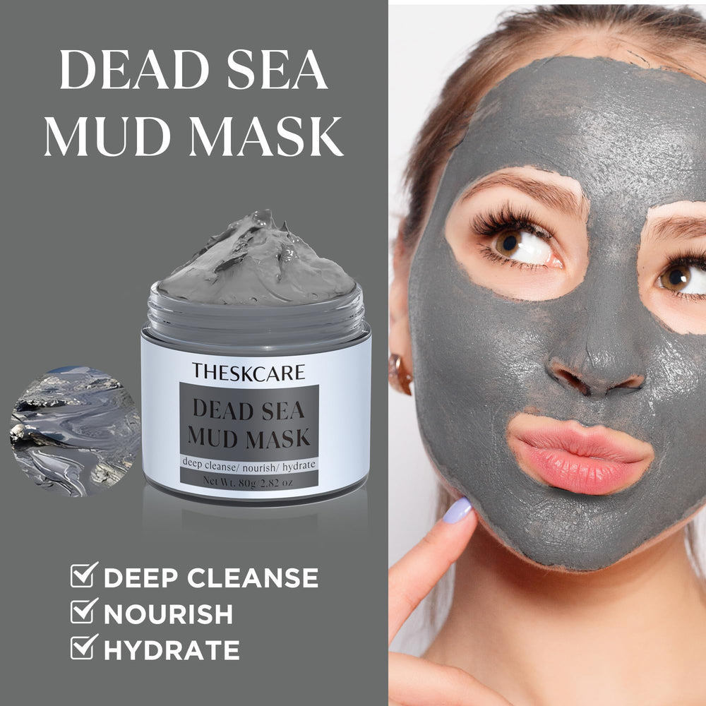 THESKCARE ensemble masque argile trio — trois soins en un pour peau nette.