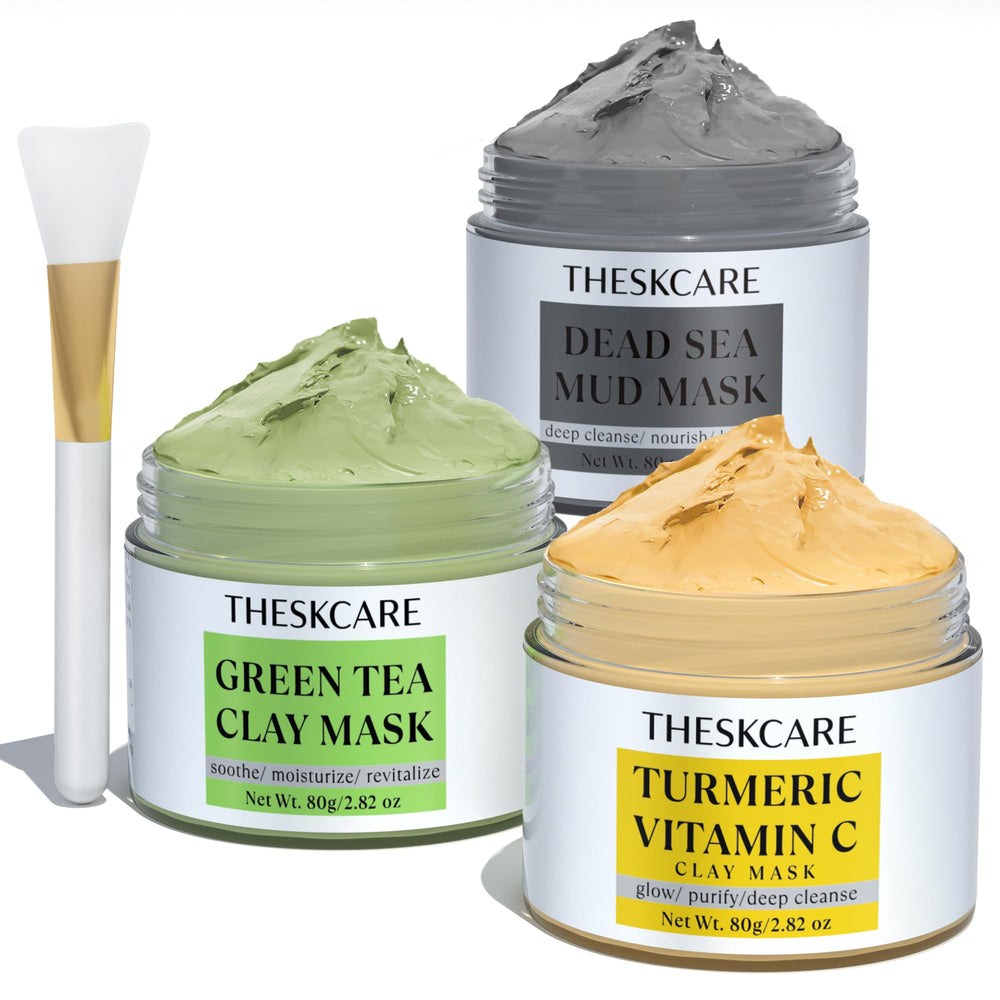 THESKCARE masque argile turmeric vitamine C — purifie les pores et unifie le teint.