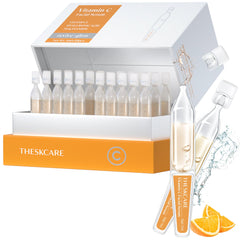 THESKCARE Sérum vitamine C en ampoules – application facile sur le visage