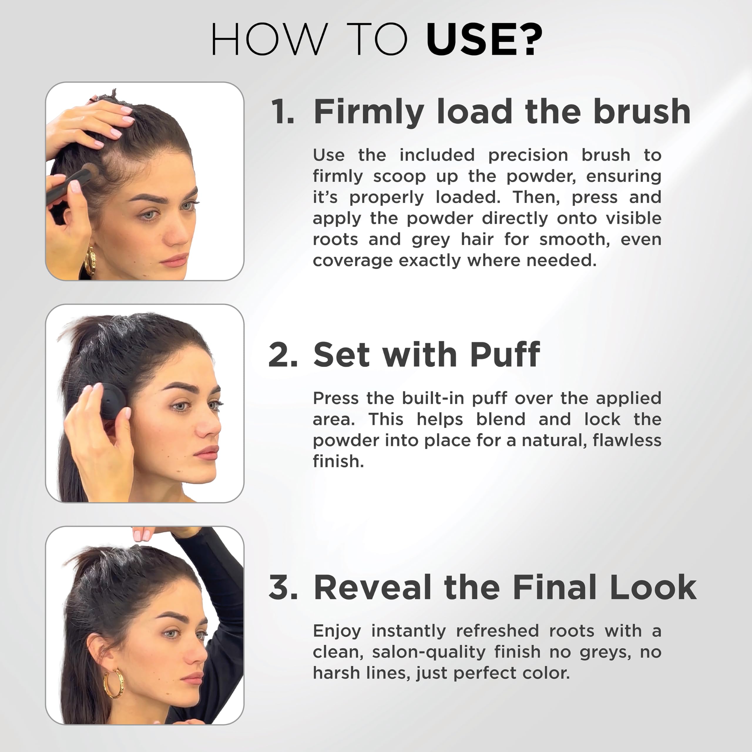 Résultat naturel et plus dense grâce à Thick Fiber pour cheveux visiblement plus fournis.