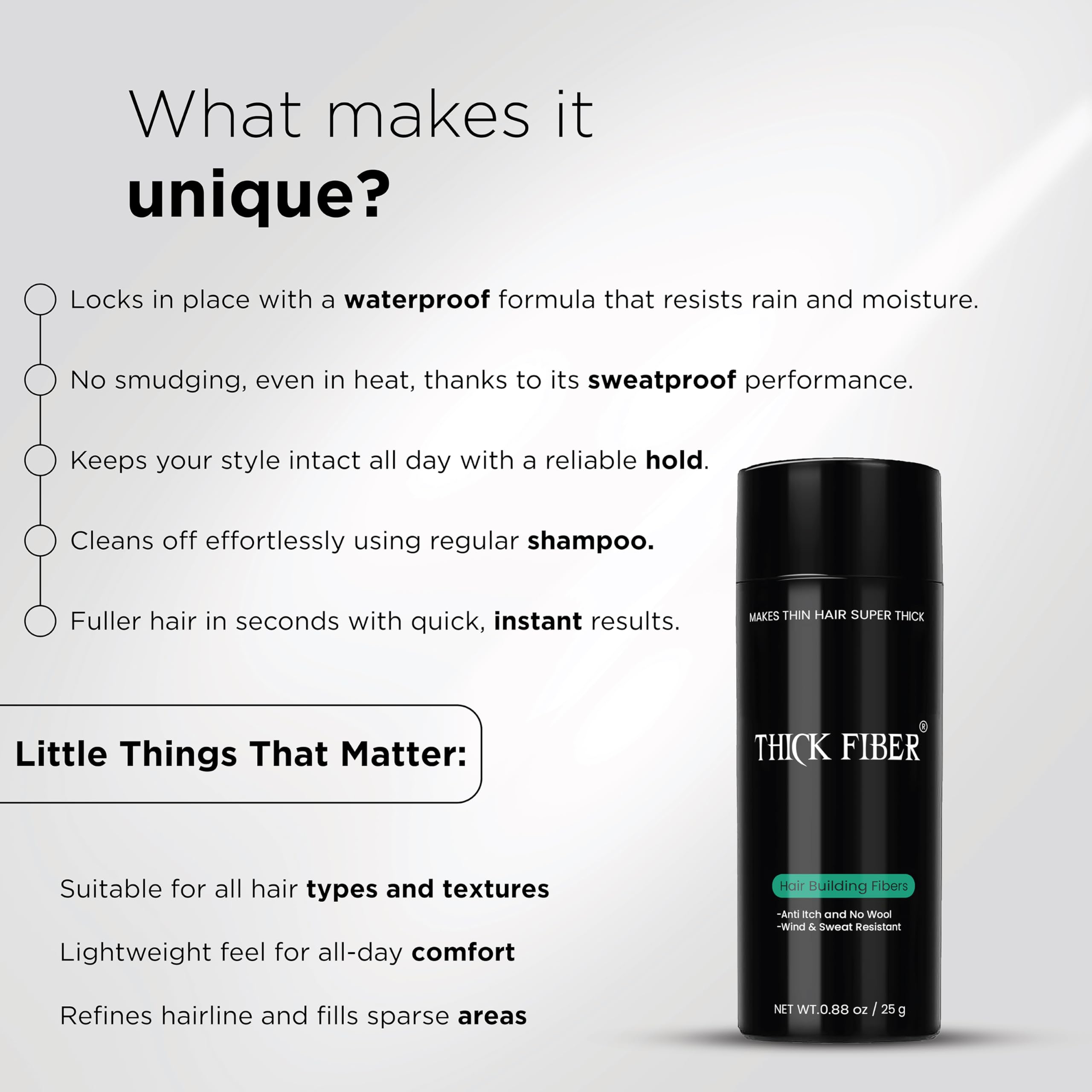 Thick Fiber: garantie satisfait ou remboursé pour votre tranquillité.