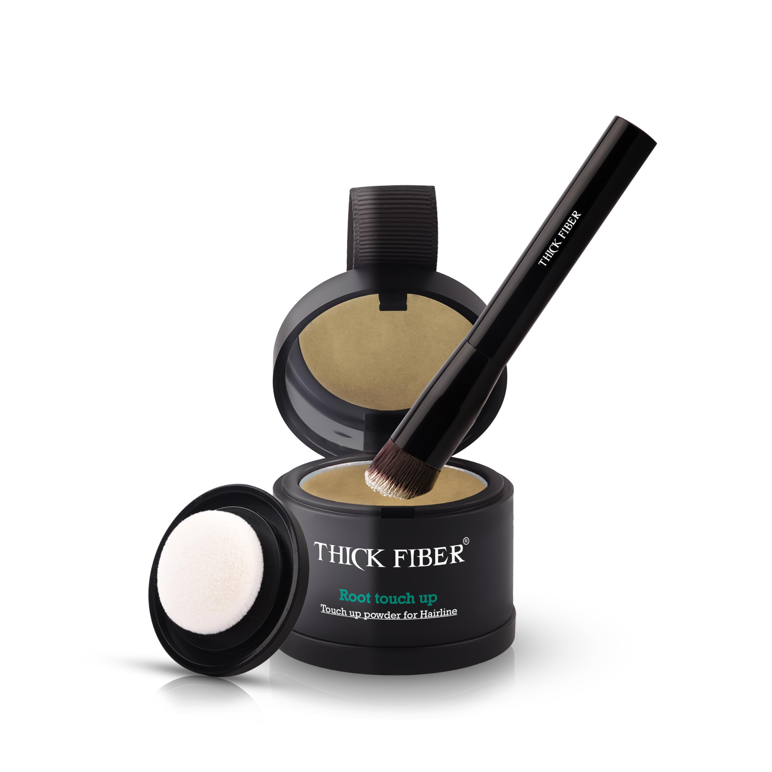 Thick Fiber poudre racines blonde offre une couverture rapide des racines.