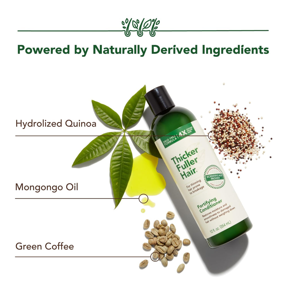 Thicker Fuller Hair conditionneur huile-mongongo, réduction de la casse et cheveux plus résistants.