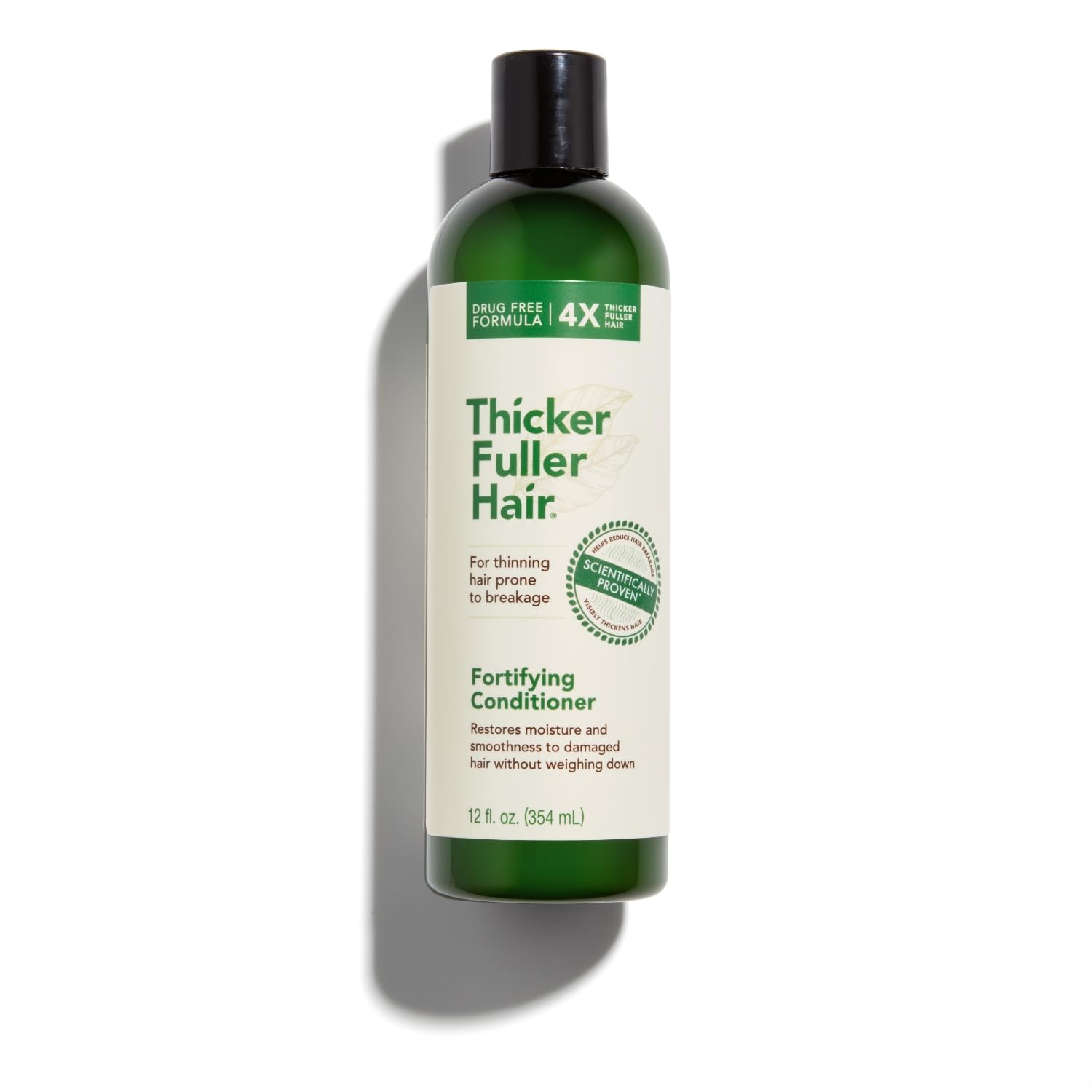 Thicker Fuller Hair conditionneur renforçant, bouteille, cheveux plus épais sans résidu gras.