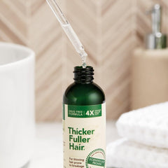 Thicker Fuller Hair – Huile café vert pressée à froid stimule le cuir chevelu et donne énergie.