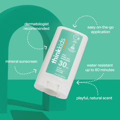Thinksport bâtonnet SPF30: application rapide et aisée.
