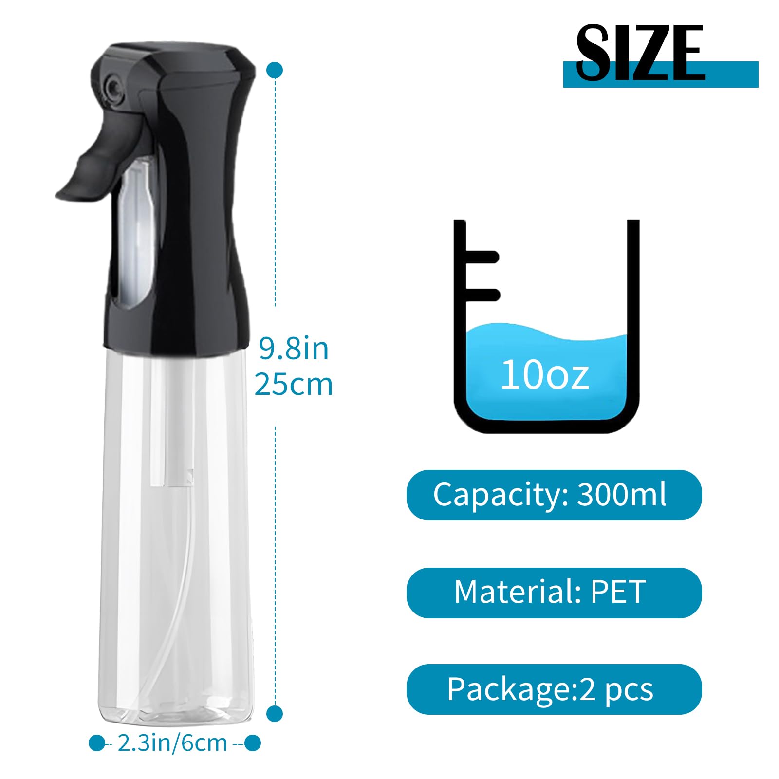 THINTON brumisateur pression continue utilisé en salon pour un brushing rapide.