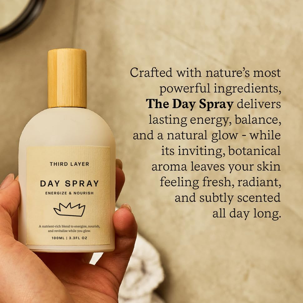 Third Layer Day Spray : application rapide qui s’absorbe sans laisser de film.