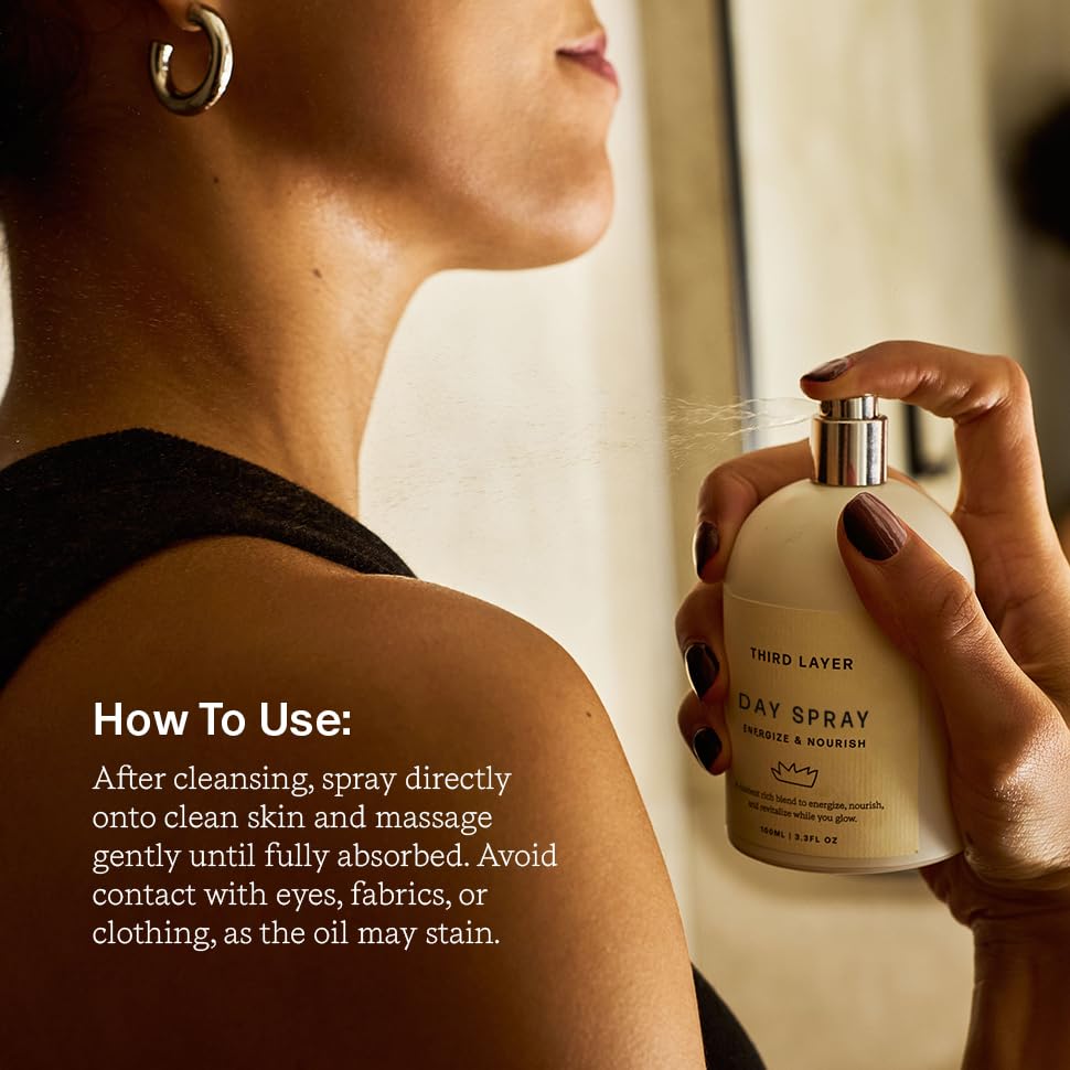 Third Layer Day Spray : formulation sans alcool et sans parfum synthétique.