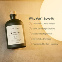Third Layer Night Oil: texture huile sur peau, hydratation nocturne