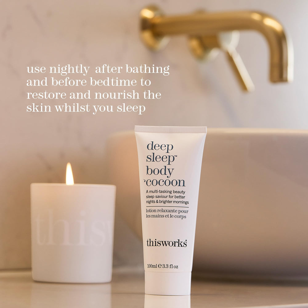 THISWORKS Deep Sleep Body Cocoon – texture légère et pénétration rapide pour peau hydratée