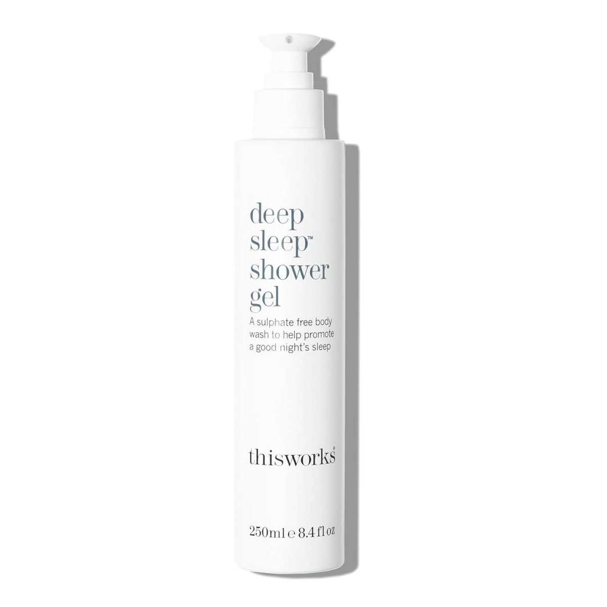THISWORKS Gel Douche Sommeil Profond – bouteille, apaisement immédiat pour la peau et l’esprit.