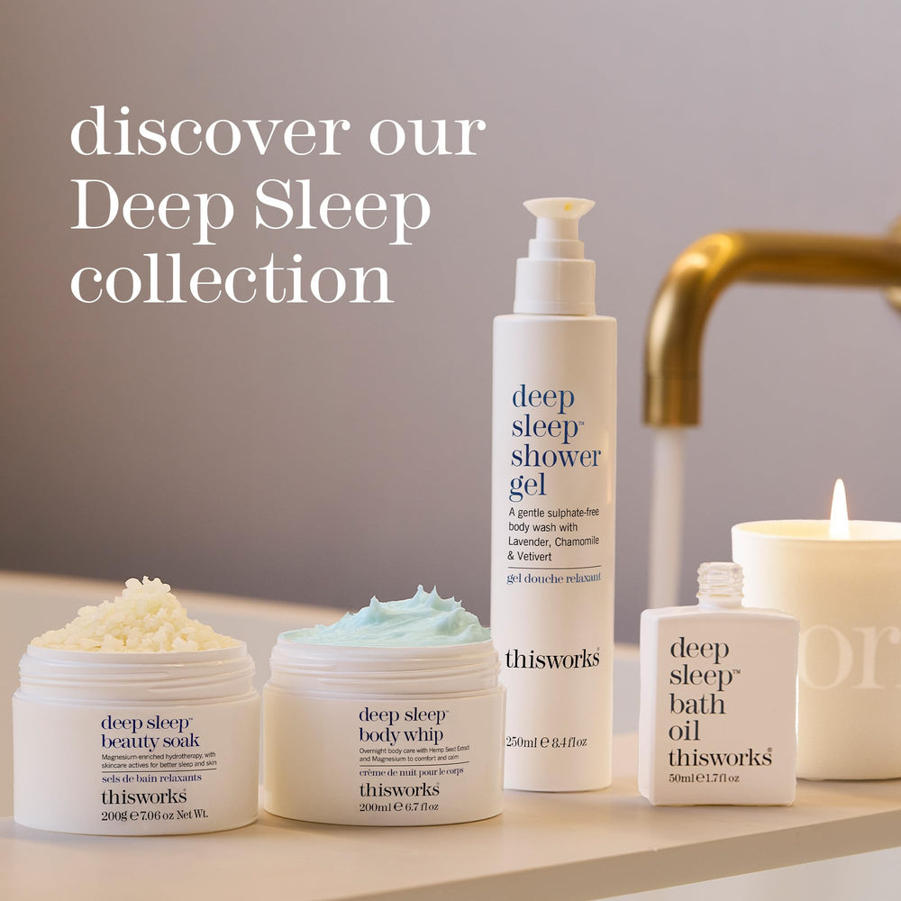 THISWORKS Gel Douche Sommeil Profond – parfait avant le coucher pour une sensation calme.