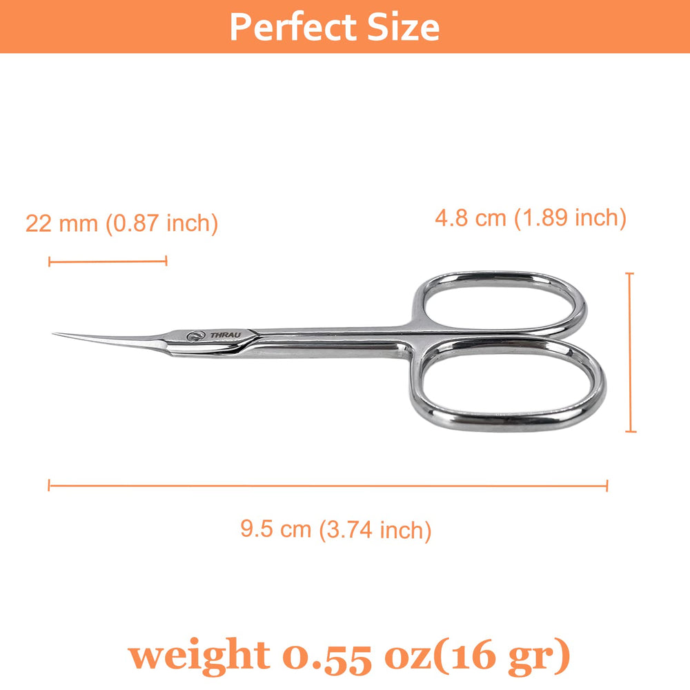 THRAU ciseaux-cuticule pointe pointue, précision pour détails fins