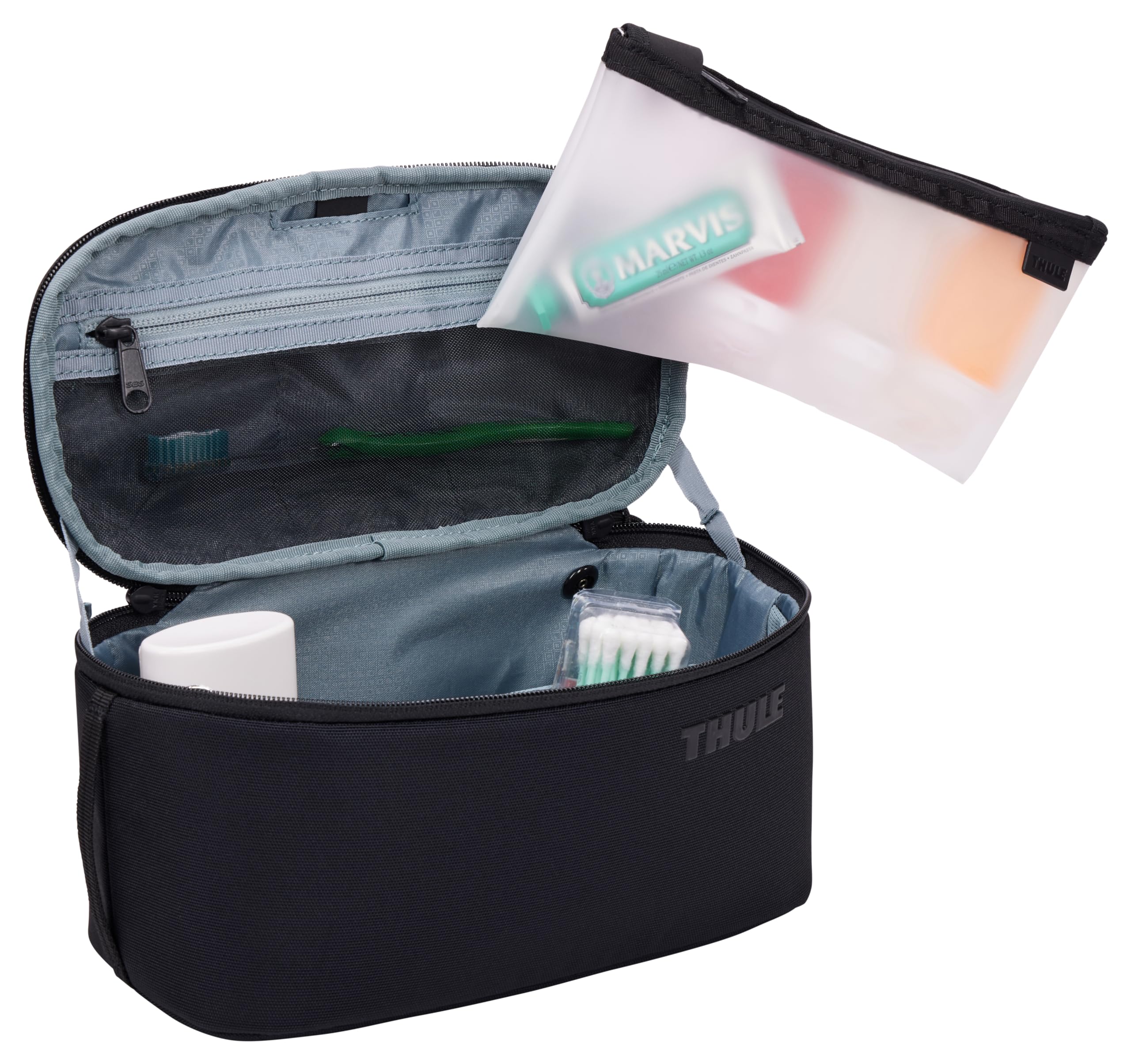 Trousse Thule Subterra, panneau mesh zippé sur le couvercle.