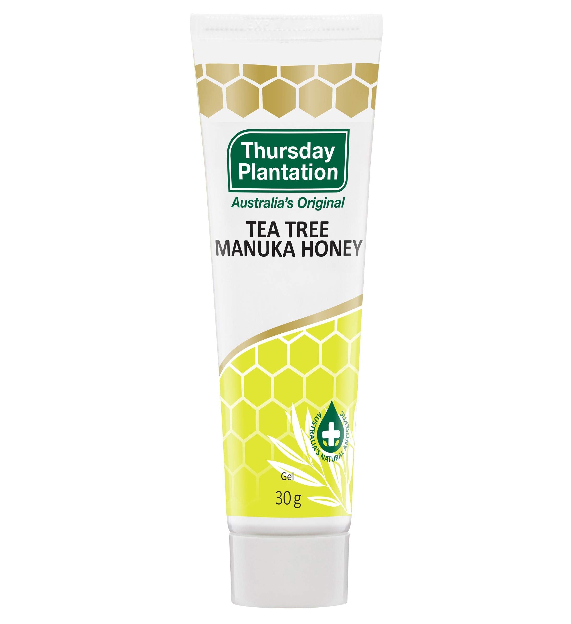 Baume Thursday Plantation arbre-à-thé et miel Manuka, soin apaisant et nourrissant.
