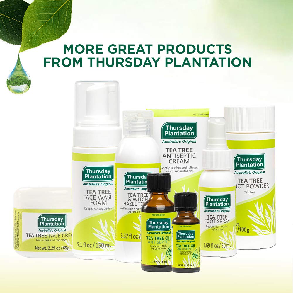 Shop-ready packaging of Thursday Plantation Tea Tree Oil.