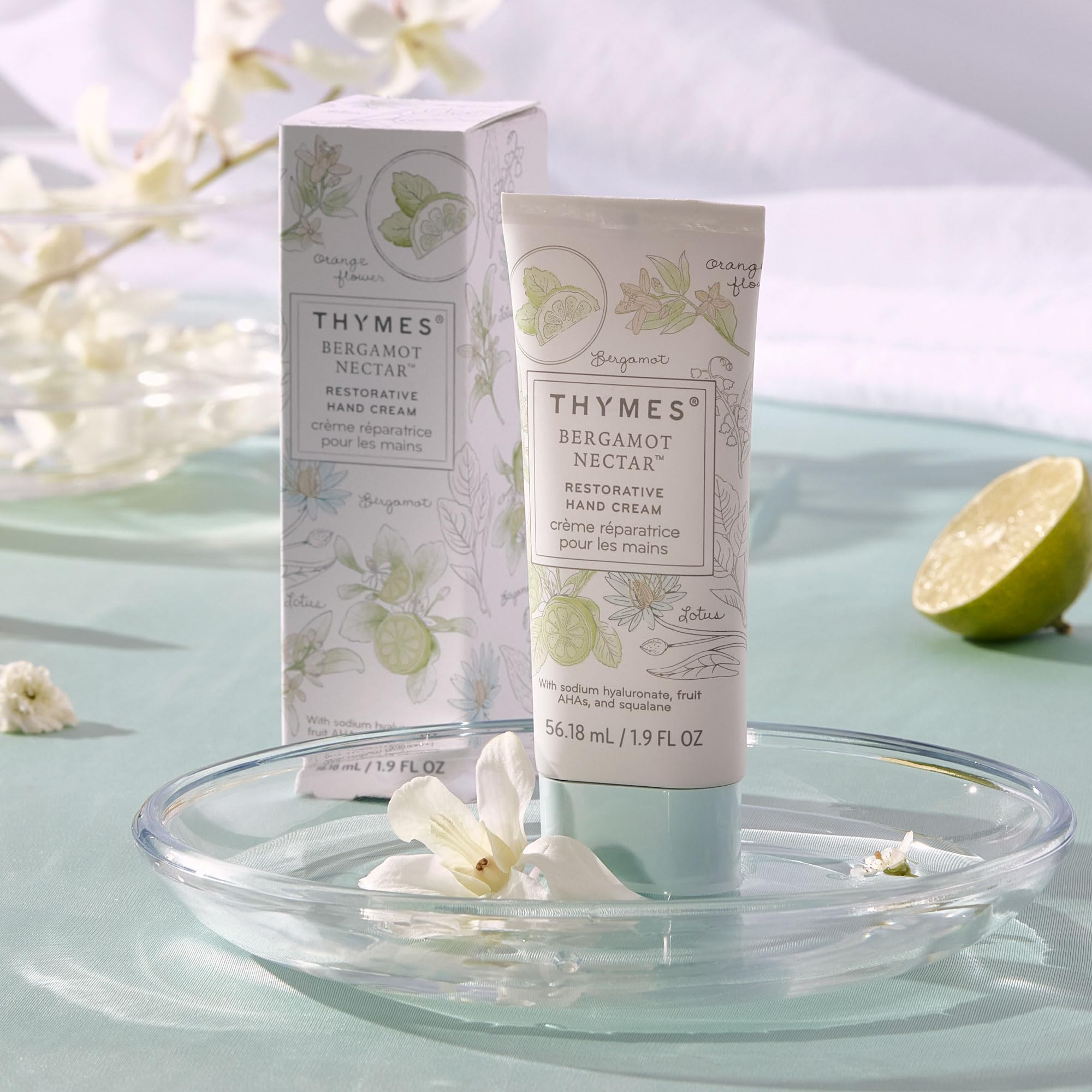 Thymes Crème Mains Restorative – format voyage pratique.