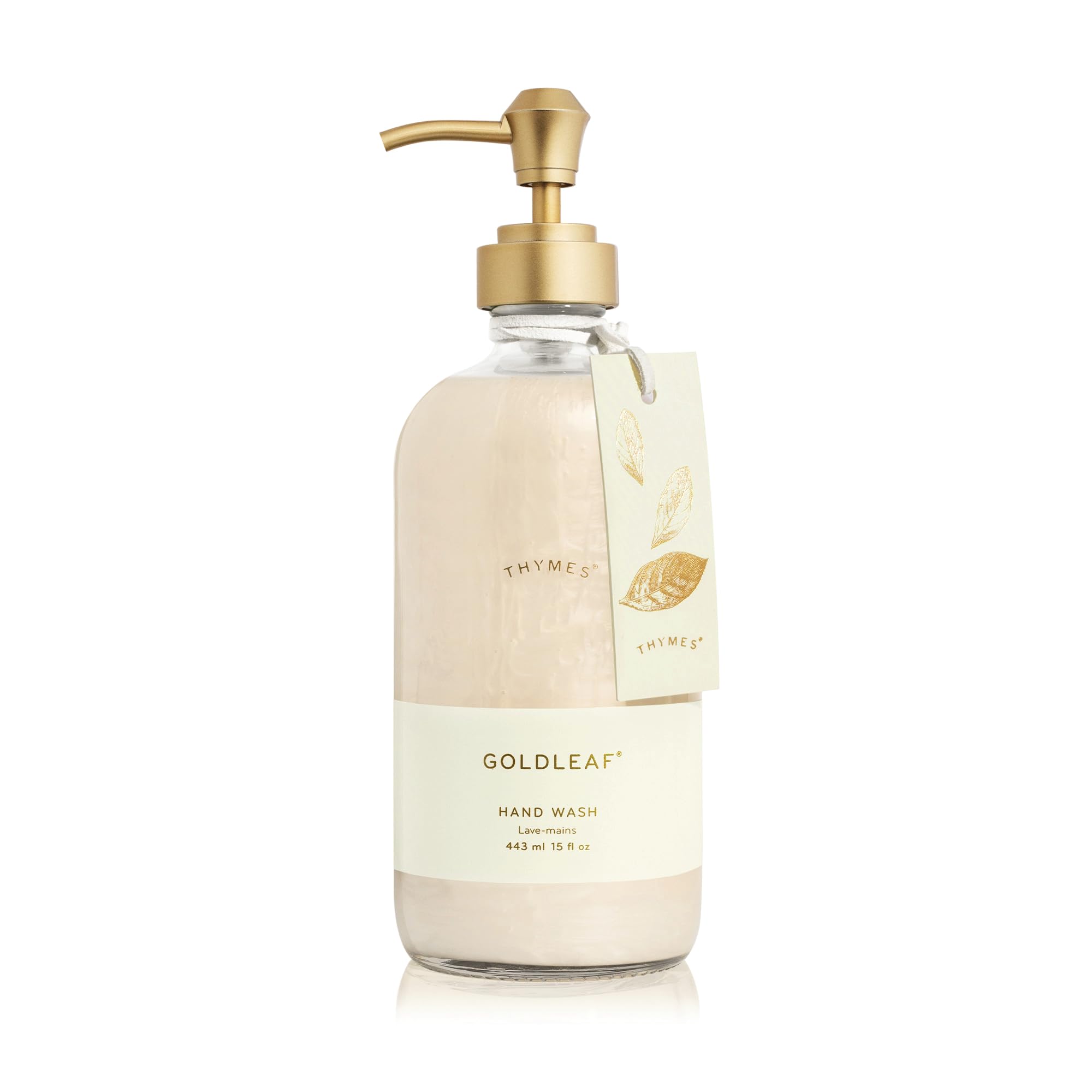 Thymes Goldleaf Lavage Main Bouteille : hydratation douce après chaque lavage et parfum délicat