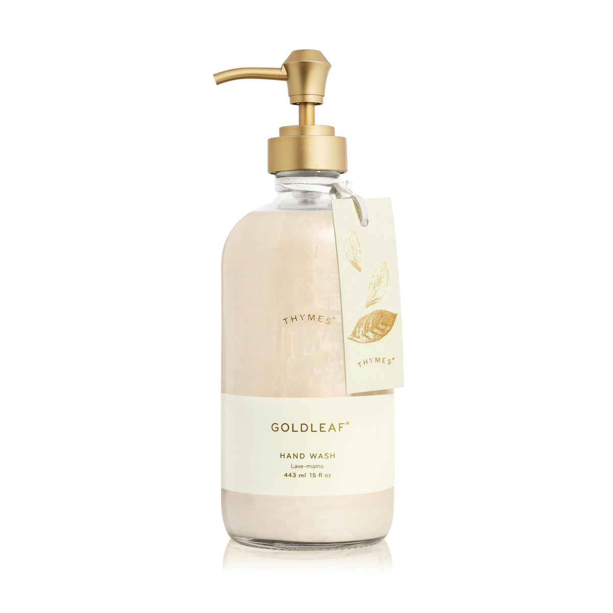 Thymes Goldleaf Lavage Main Bouteille : hydratation douce après chaque lavage et parfum délicat