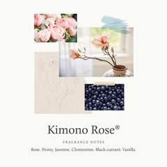Notes olfactives Thymes Kimono Rose enveloppantes et raffinées.