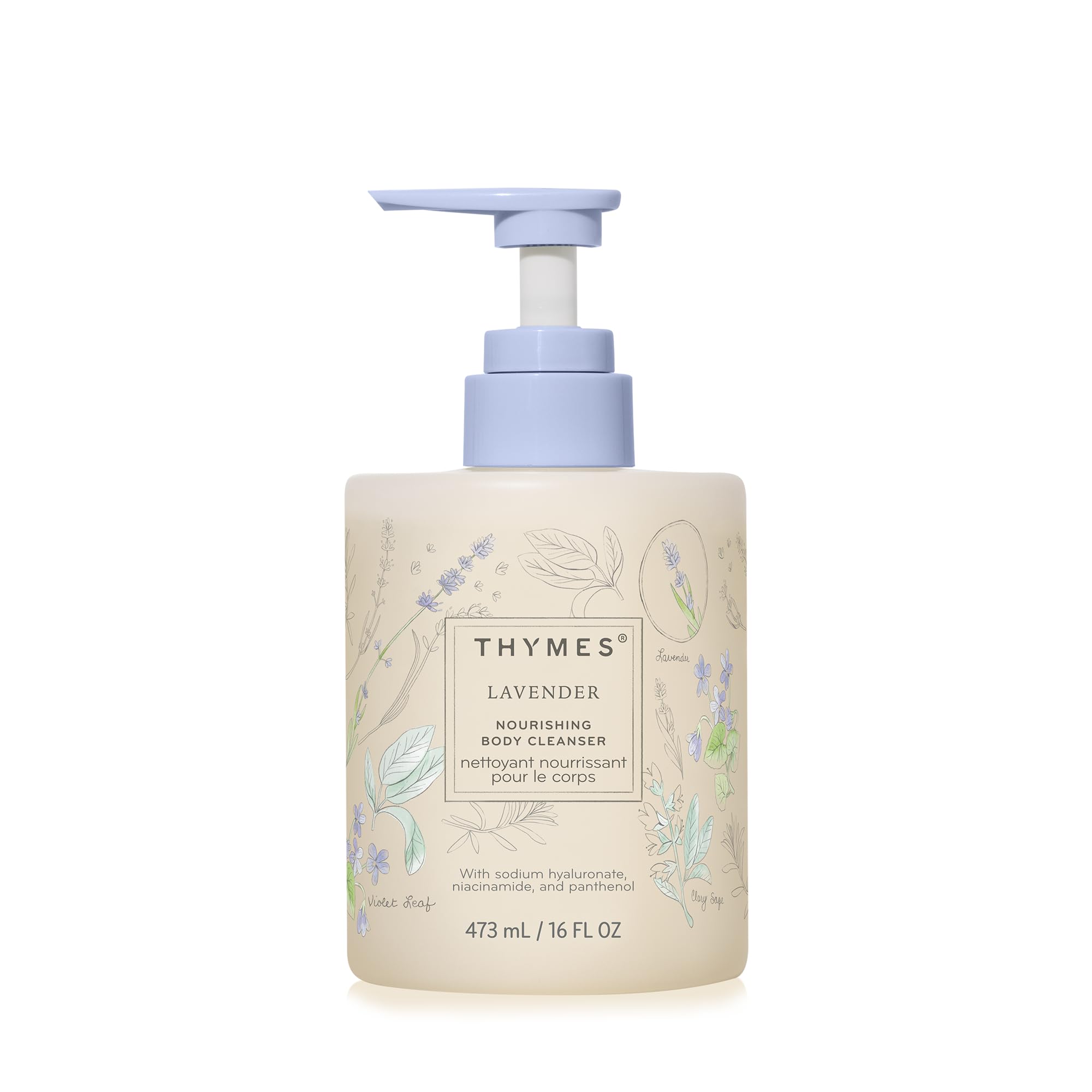 Thymes Nourishing Body Cleanser – bouteille-pompe-lavande: expérience douche hydratante et pratique.