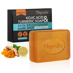 Thyrelle barre de savon acide kojique et curcuma, éclat potentiel pour le teint